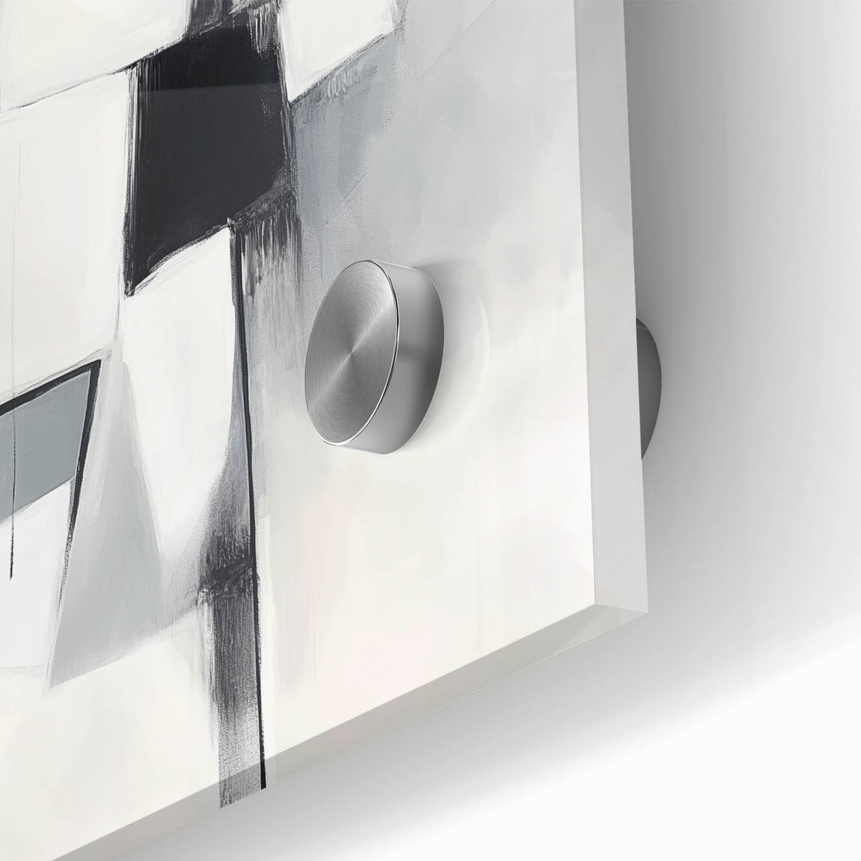 Geometric Abstract Wall Decor – Modern Black & White Canvas Design