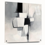 Geometric Abstract Wall Decor – Modern Black & White Canvas Design