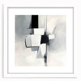Geometric Abstract Wall Decor – Modern Black & White Canvas Design
