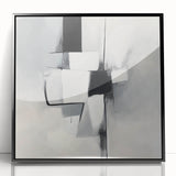 Geometric Abstract Wall Decor – Modern Black & White Canvas Design
