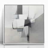 Geometric Abstract Wall Decor – Modern Black & White Canvas Design