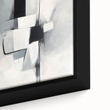 Geometric Abstract Wall Decor – Modern Black & White Canvas Design