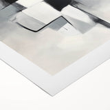 Geometric Abstract Wall Decor – Modern Black & White Canvas Design