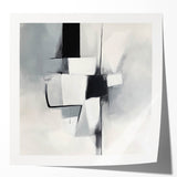 Geometric Abstract Wall Decor – Modern Black & White Canvas Design