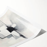 Geometric Abstract Wall Decor – Modern Black & White Canvas Design