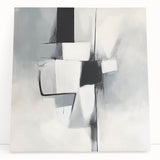 Geometric Abstract Wall Decor – Modern Black & White Canvas Design