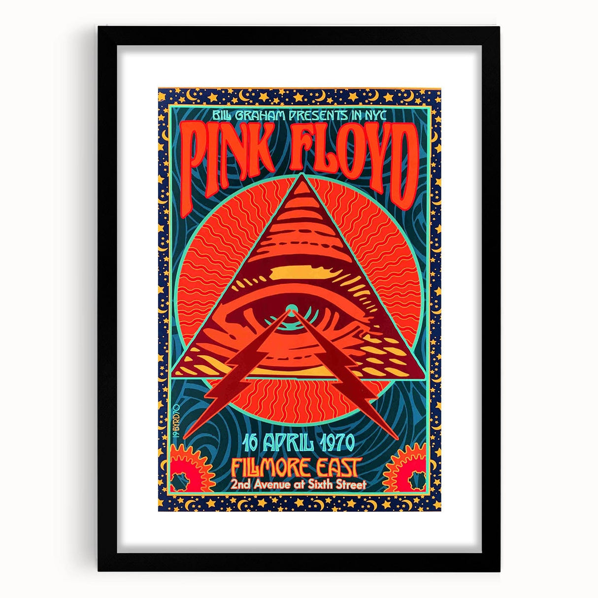 Pink Floyd 1970 Fillmore East Concert Poster - NYC