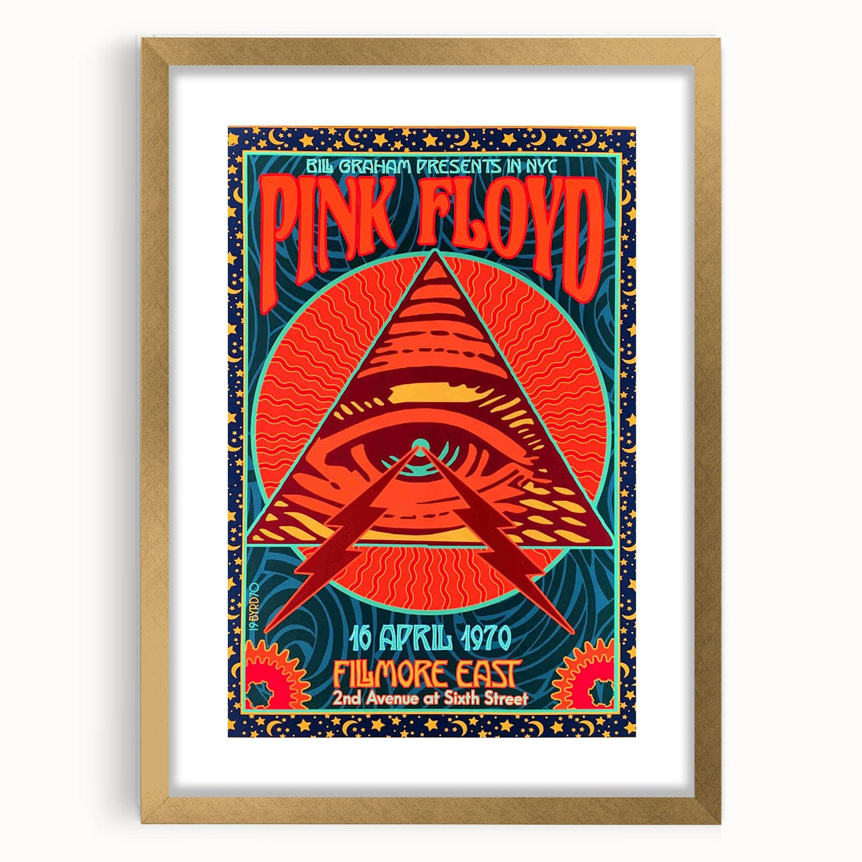 Pink Floyd 1970 Fillmore East Concert Poster - NYC