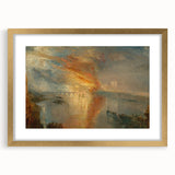 Romanticism Art: Burning of Parliament by Turner - Dramatic Canvas