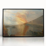 Romanticism Art: Burning of Parliament by Turner - Dramatic Canvas