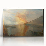 Romanticism Art: Burning of Parliament by Turner - Dramatic Canvas