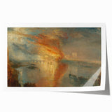 Romanticism Art: Burning of Parliament by Turner - Dramatic Canvas