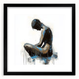 Emotive Figure Living Room Wall Art - Modern Abstract Canvas