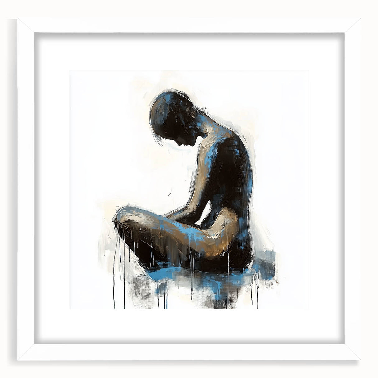 Emotive Figure Living Room Wall Art - Modern Abstract Canvas