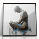 Emotive Figure Living Room Wall Art - Modern Abstract Canvas