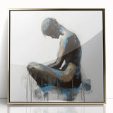 Emotive Figure Living Room Wall Art - Modern Abstract Canvas