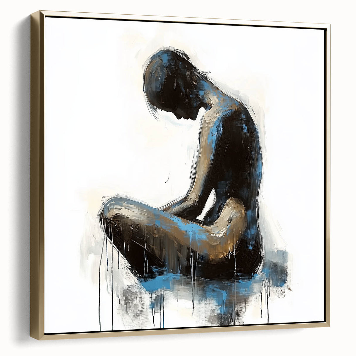 Emotive Figure Living Room Wall Art - Modern Abstract Canvas