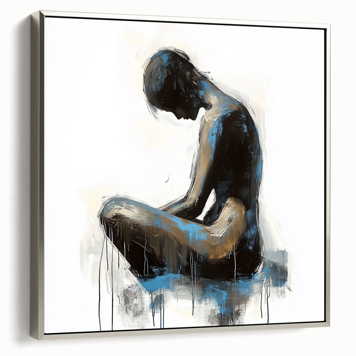 Emotive Figure Living Room Wall Art - Modern Abstract Canvas