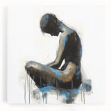 Emotive Figure Living Room Wall Art - Modern Abstract Canvas