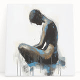Emotive Figure Living Room Wall Art - Modern Abstract Canvas
