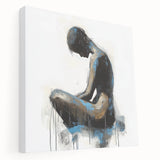 Emotive Figure Living Room Wall Art - Modern Abstract Canvas