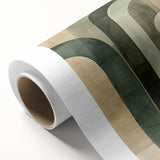 Abstract minimalist wall art on rolled canvas, showcasing soft pastel colors and geometric shapes, ideal for modern home decor. Packaged in protective cardboard tube.