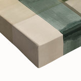 Abstract minimalist wall art on stretched canvas, showcasing a blend of soft colors and geometric shapes, perfect for modern home decor and artistic expression.