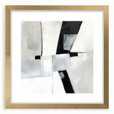 Minimalist Abstract Wall Art – Black & Gray Modern Canvas Design