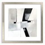 Minimalist Abstract Wall Art – Black & Gray Modern Canvas Design