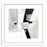 Minimalist Abstract Wall Art – Black & Gray Modern Canvas Design