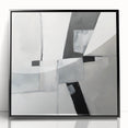 Minimalist Abstract Wall Art – Black & Gray Modern Canvas Design