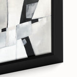 Minimalist Abstract Wall Art – Black & Gray Modern Canvas Design