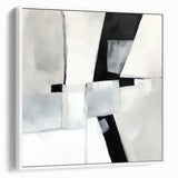 Minimalist Abstract Wall Art – Black & Gray Modern Canvas Design