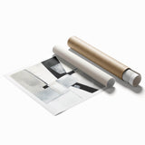 Minimalist Abstract Wall Art – Black & Gray Modern Canvas Design