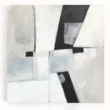 Minimalist Abstract Wall Art – Black & Gray Modern Canvas Design