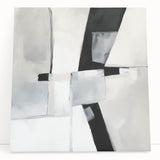 Minimalist Abstract Wall Art – Black & Gray Modern Canvas Design