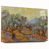 Van Gogh Olive Trees Under Sun - Impressionist Wall Art Print