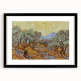 Van Gogh Olive Trees Under Sun - Impressionist Wall Art Print