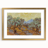 Van Gogh Olive Trees Under Sun - Impressionist Wall Art Print