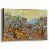 Van Gogh Olive Trees Under Sun - Impressionist Wall Art Print