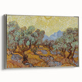 Van Gogh Olive Trees Under Sun - Impressionist Wall Art Print