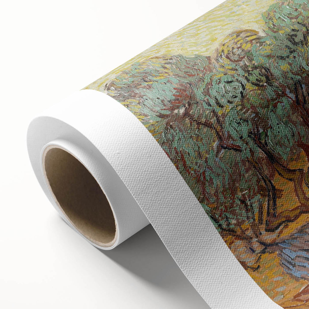 Van Gogh Olive Trees Under Sun - Impressionist Wall Art Print