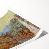 Van Gogh Olive Trees Under Sun - Impressionist Wall Art Print