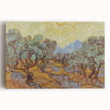 Van Gogh Olive Trees Under Sun - Impressionist Wall Art Print