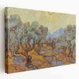 Van Gogh Olive Trees Under Sun - Impressionist Wall Art Print