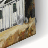 Modern Wall Art: Classic Church Landscape – Elegant Black & White Decor