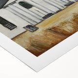 Modern Wall Art: Classic Church Landscape – Elegant Black & White Decor