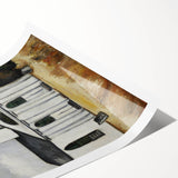 Modern Wall Art: Classic Church Landscape – Elegant Black & White Decor