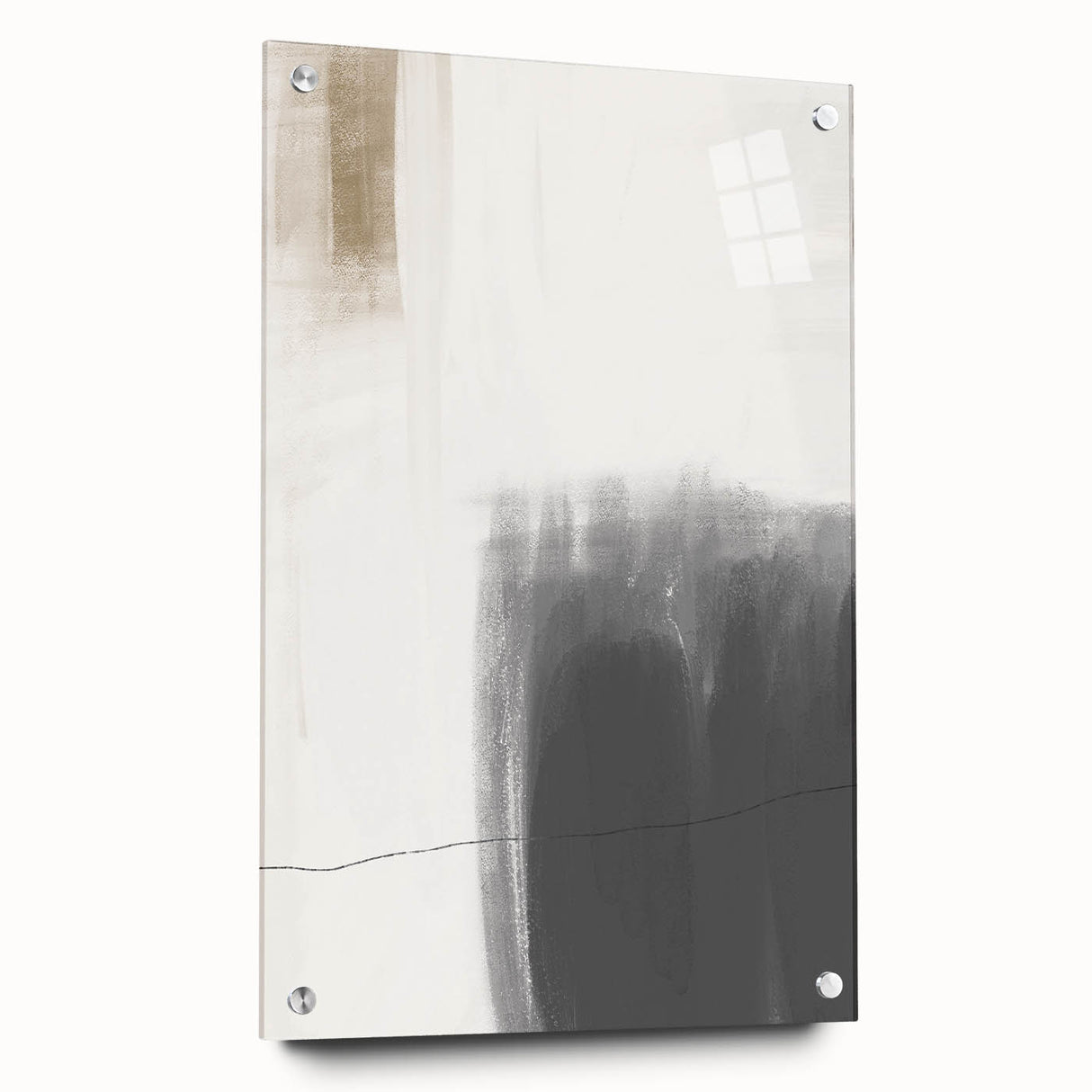 Dining Room Wall Art – Modern Monochrome Abstract Canvas Print
