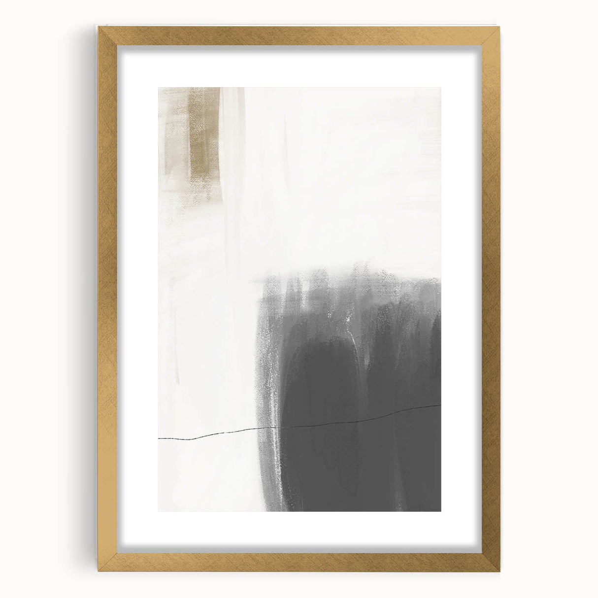Dining Room Wall Decor – Bold Black and White Abstract Canvas